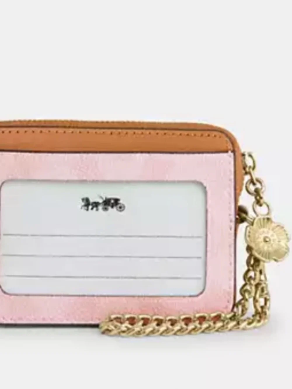 Zip Card Case In Signature Canvas With Charm